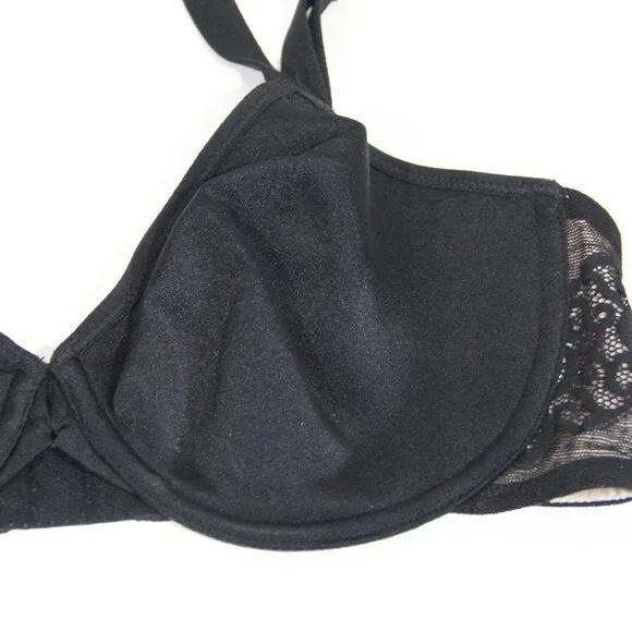 Wacoal So Sleek Full Figure Bra 36D Women Underwire Black 855137 - Picture 3 of 9